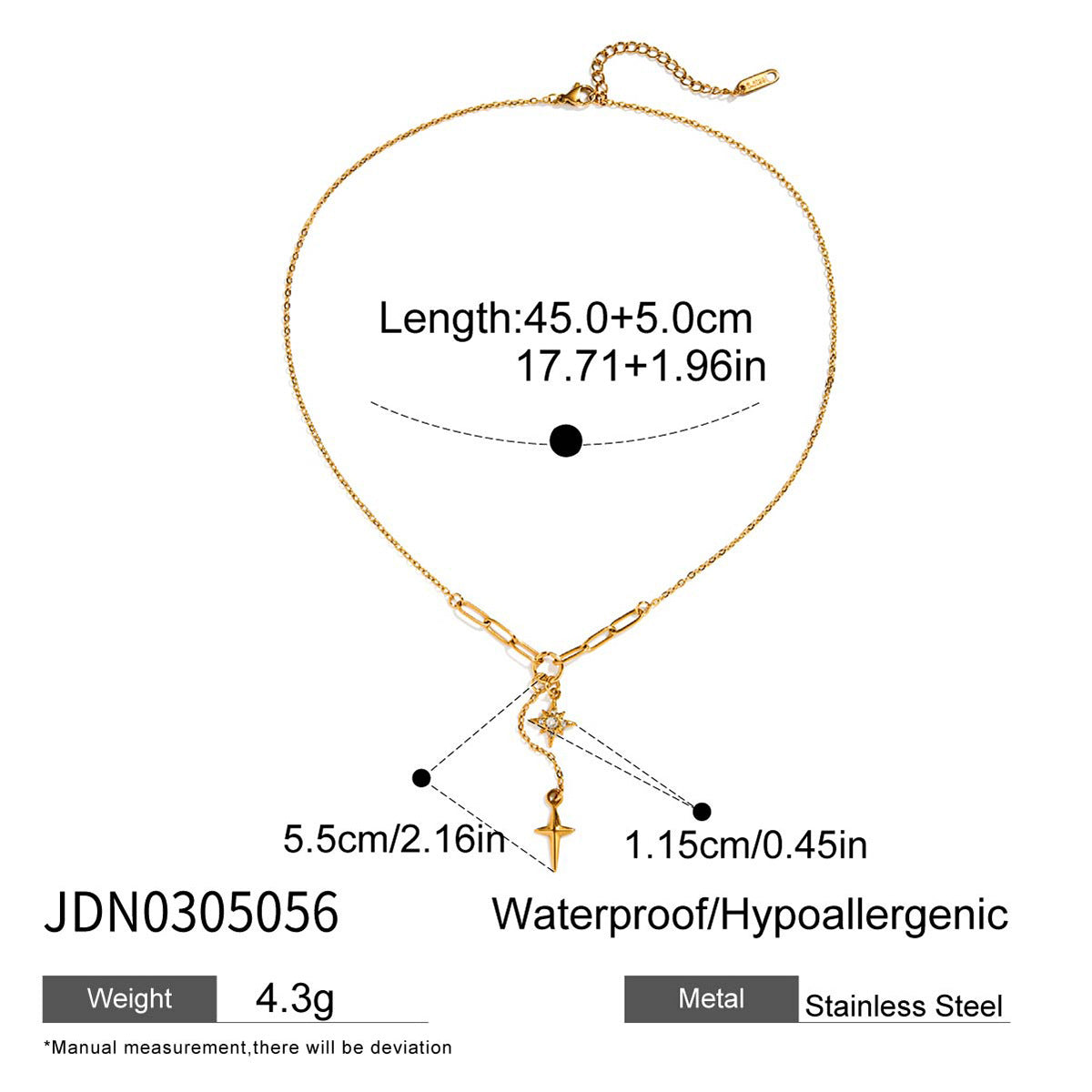 Chic Gold Plated Stainless Steel Choker Necklace