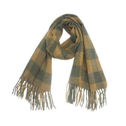 Retro Plaid Tassel Shawl Soft Scarf