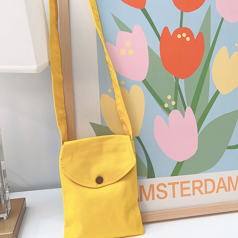 Mini Crossbody Bag for Women Pastel Canvas Casual