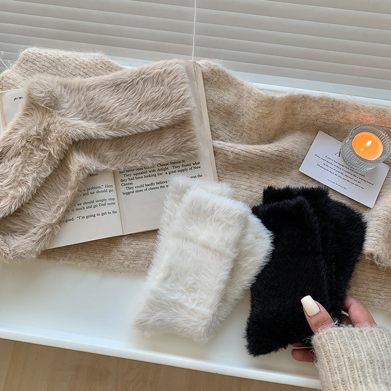 Winter Fuzzy Plush Thicken Warm Crew Socks
