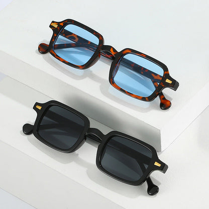 Square Retro Sunglasses Stylish AC Lens Sun Protection