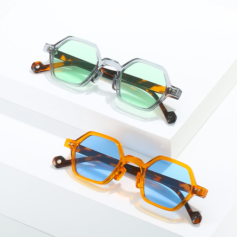 Trendy Polygon Sunglasses with UV400 Protection