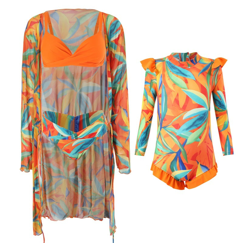 Family Beach Swimwear Set Uv Protection Swimwear
