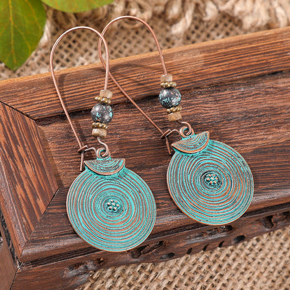 Bohemian Geometric Flower Alloy Earrings Set