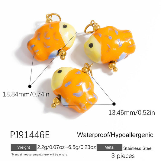 Fashion Stainless Steel Natural Stone Pendant Earrings