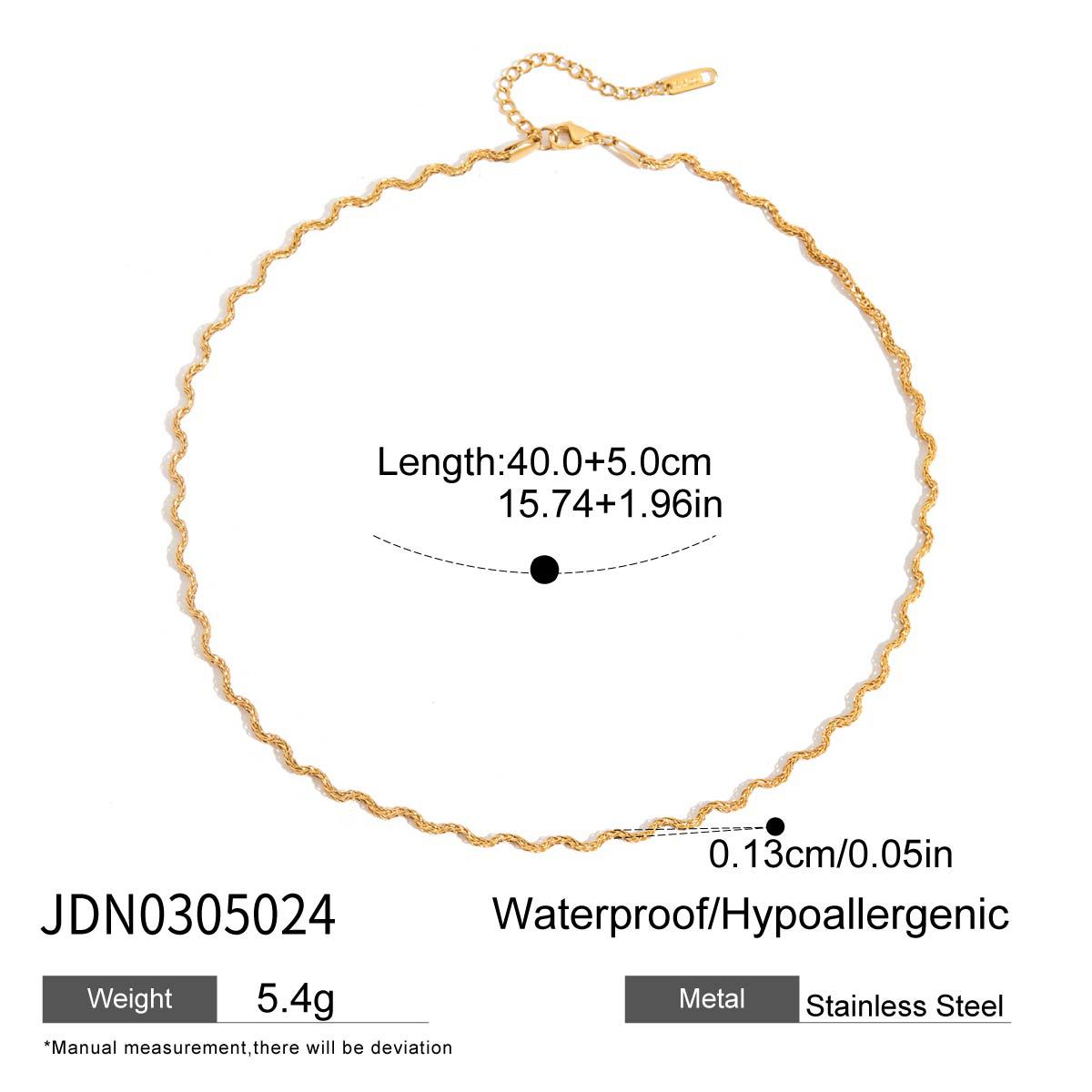 Simple Geometric Gold Plated Choker Necklace