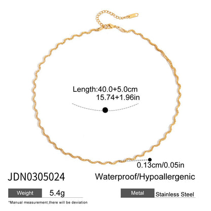 Simple Geometric Gold Plated Choker Necklace