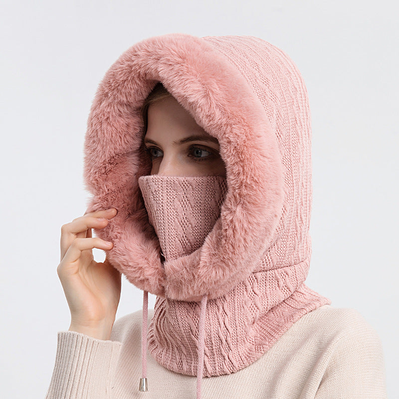 Outdoor Cycling Hood Cold Ski Hat Warm Bib Neck Mask Integrated Cold Pullover Hat