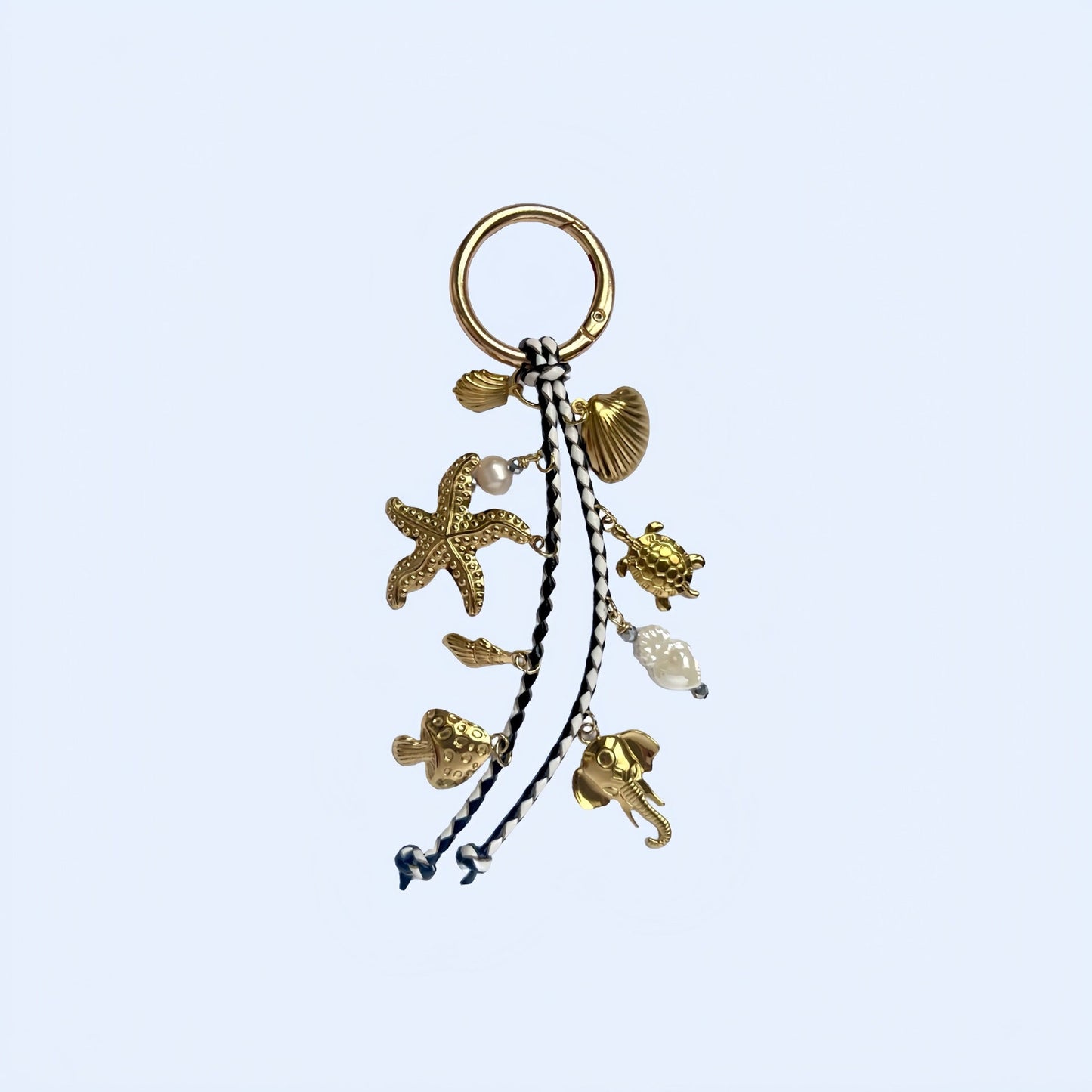 Retro Ocean Pendant Braided Bag Charms