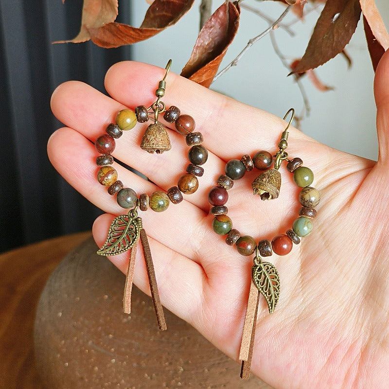 Bohemian Tassel Earrings Handmade with Dried Fruits