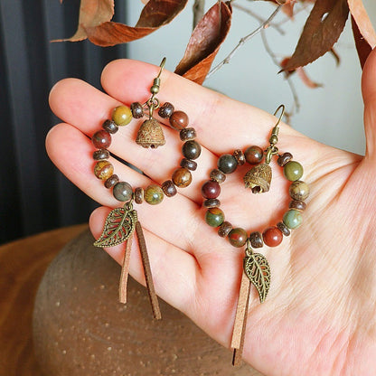 Bohemian Tassel Earrings Handmade with Dried Fruits
