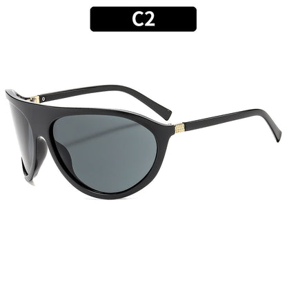 Trendy Women's Oversized Sunglasses Stylish Cat-Eye UV400 Protection
