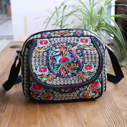 Ethnic Style Single Shoulder Crossbody Embroidery Bag Women'S Bag