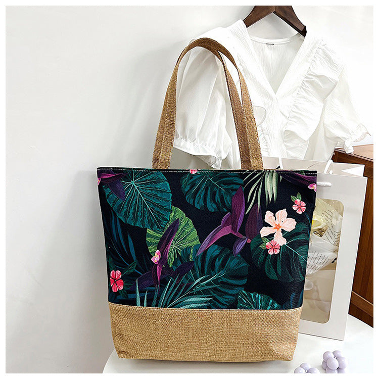 Fashion Canvas Tote Bag Artistic Shoulder Bag