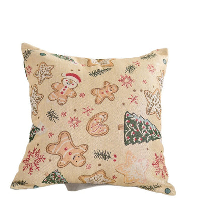Elegant Christmas Jacquard Home Decor Pillow Case