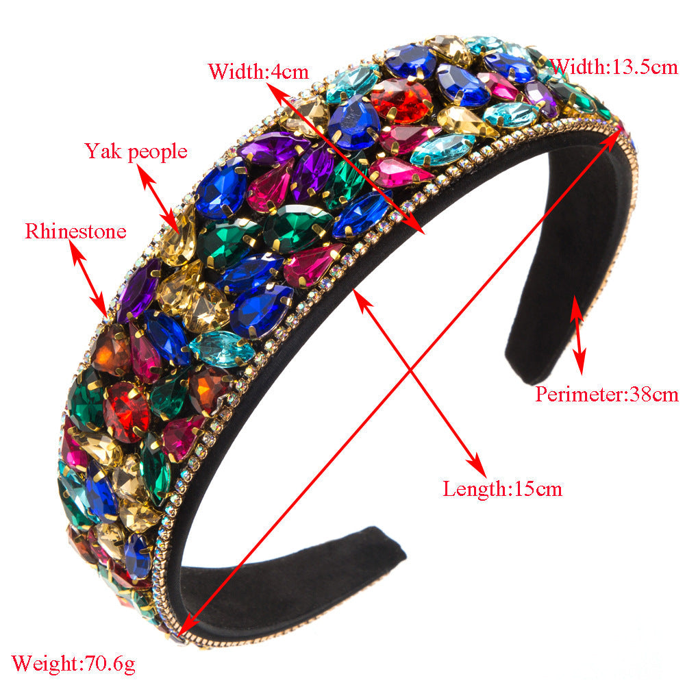 Fashionable Baroque Headband With Rhinestones For Women