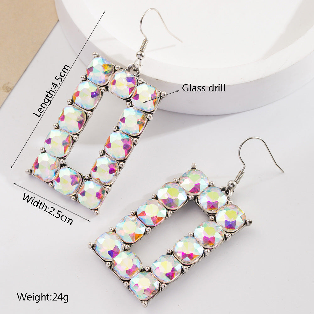 Bohemian Style Geometric Earrings With Pearls and Turquoise