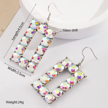 Bohemian Style Geometric Earrings With Pearls and Turquoise