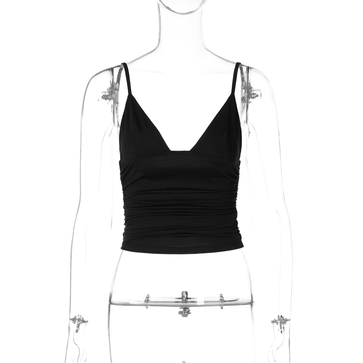 Trendy Casual V-Neck Crop Top
