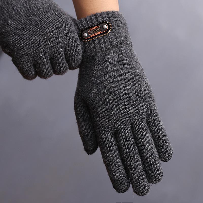 Men's Knit Touchscreen Gloves Stylish Warm Winter Cycling