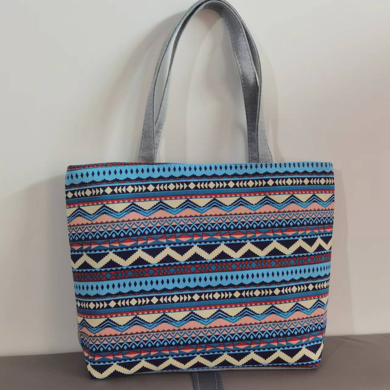 Canvas Tote Bag Vintage Style Printed Shoulder Bag