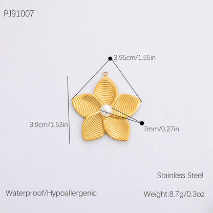 Vintage DIY 18K Gold Plated Stainless Steel Bow Star Heart Pendant