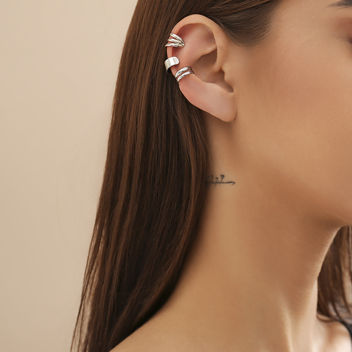 Geometric Metal Teardrop Earrings Fashion Statement Hoops