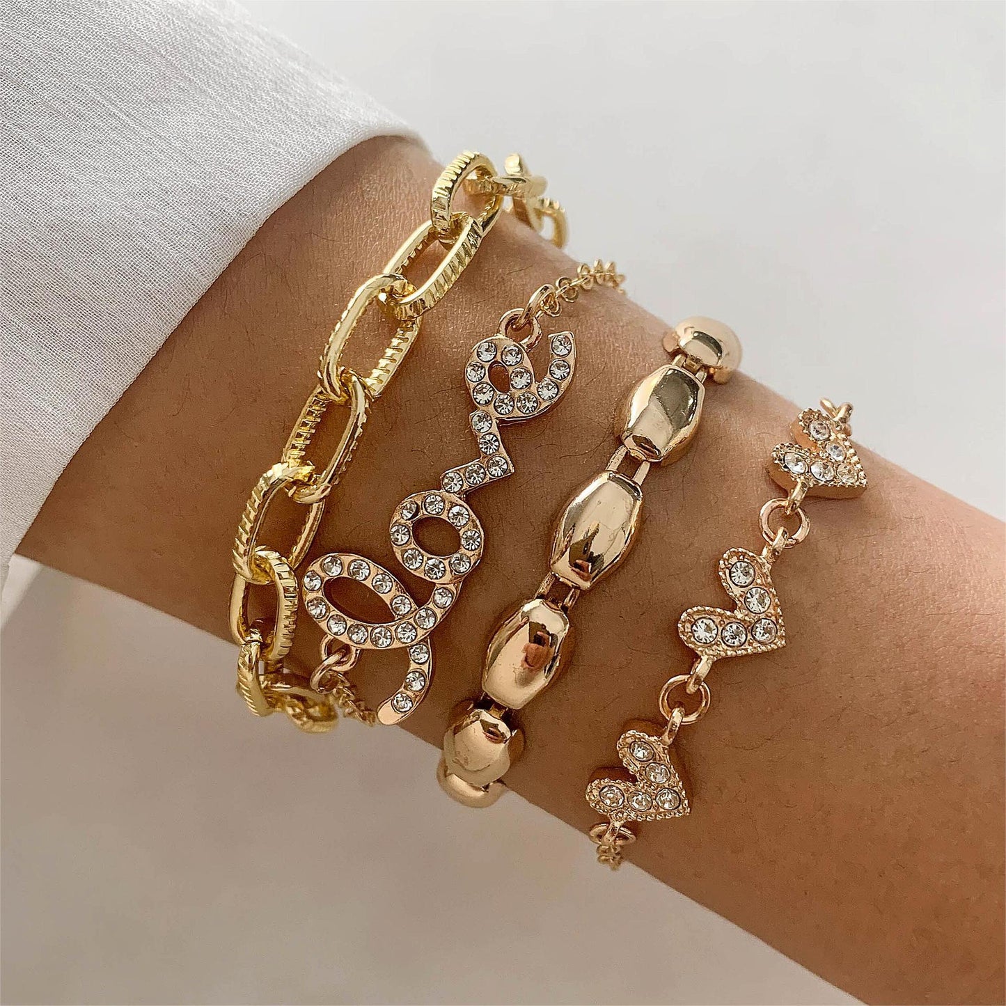 Vintage Geometric Twist Alloy Bracelet For Women