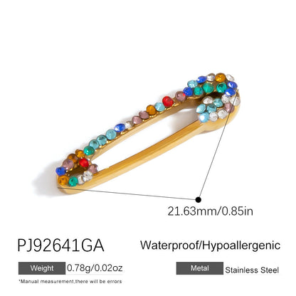 Colorful Oil-Drop Fish Heart Pendant Steel DIY Jewelry Accessories