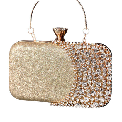 Rhinestone Evening Clutch Bag Chic Elegant Pouch