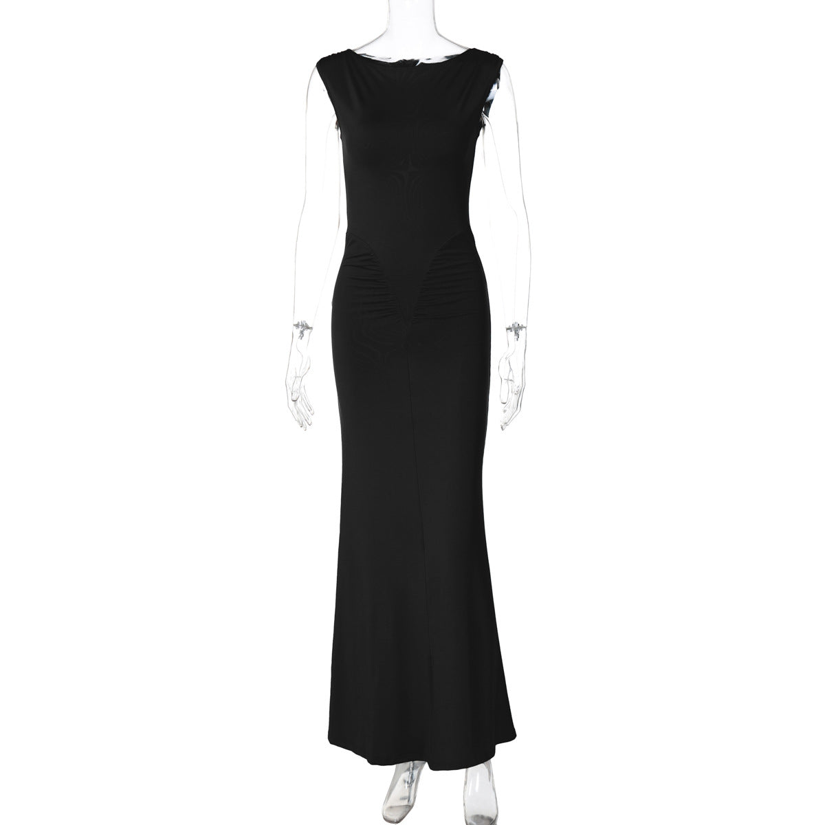 Stylish Solid Color Short Sleeve Dress for Women