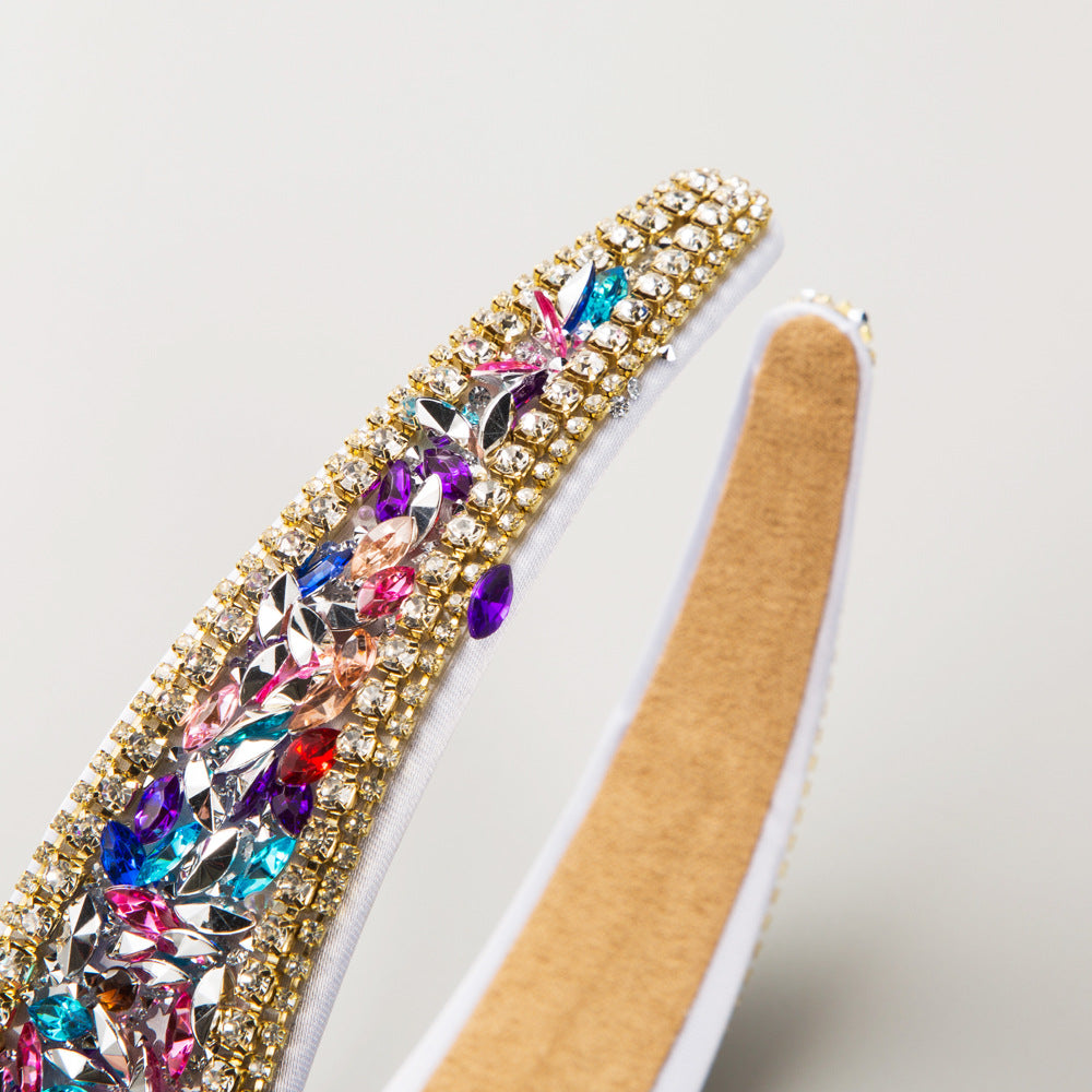 Baroque Crystal Headband Women's Elegant Shiny Hair Accessories