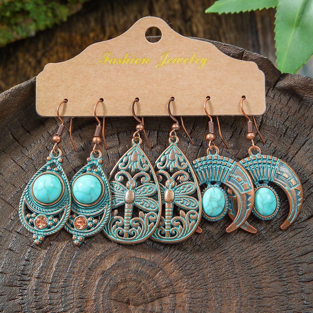Fashion Tassel Earrings Set for Women - Vintage Style