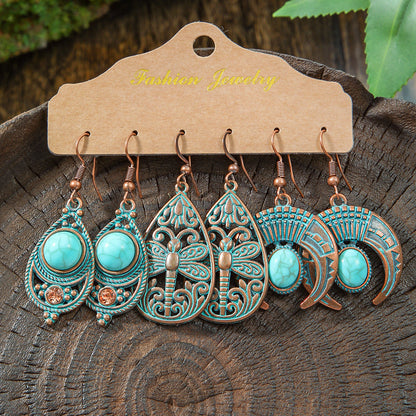 Fashion Tassel Earrings Set for Women - Vintage Style