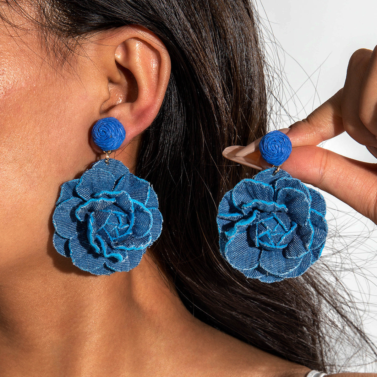 Colorful Floral Statement Earrings Handmade Resin Dangle Earrings