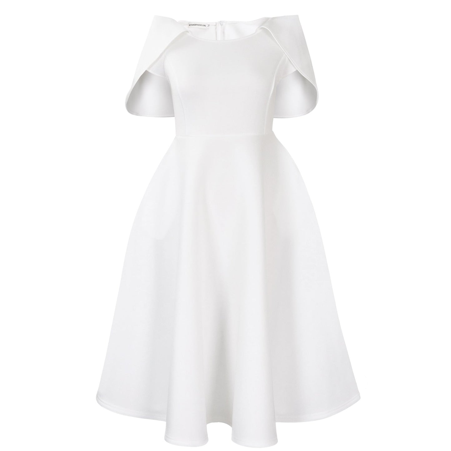 Elegant Cape Dress For Parties Made Of Polyester