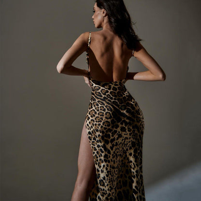 Fashionable Floral Backless A-Line Dress