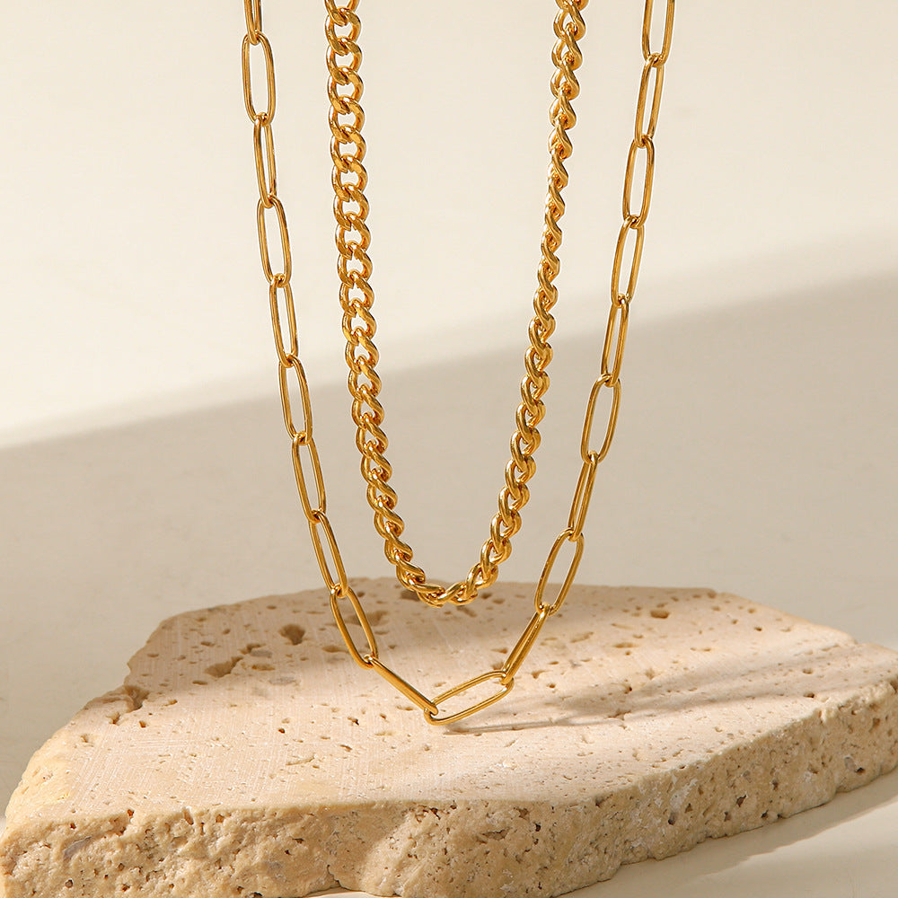 Vintage Simple Double Layers Necklace