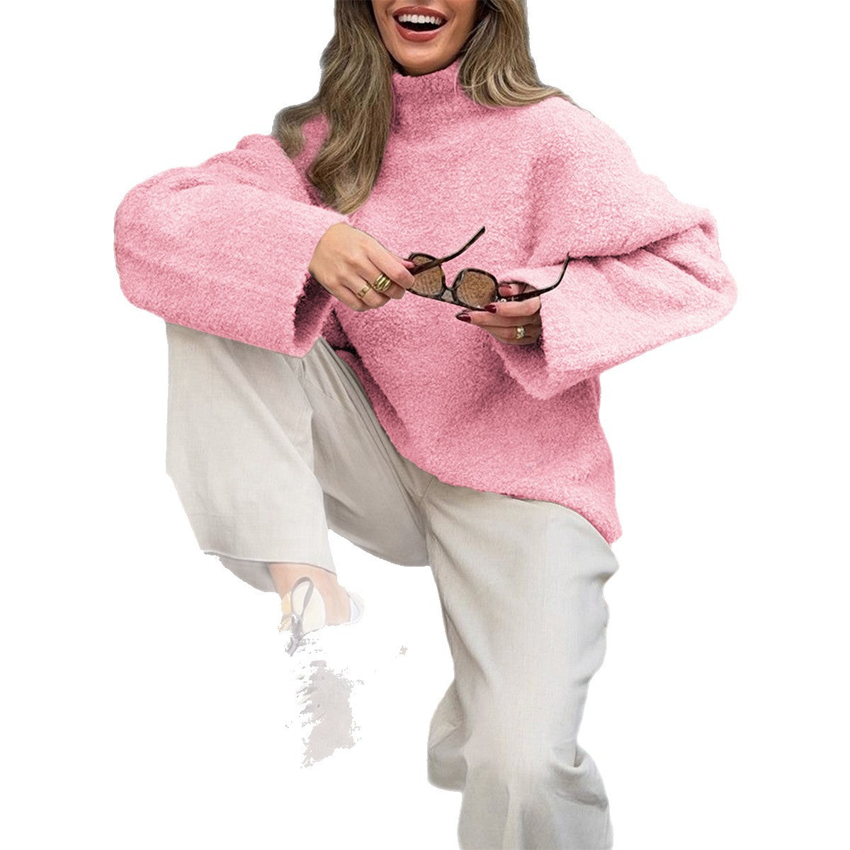 Winter Casual Solid Color Long Sleeve Sweater