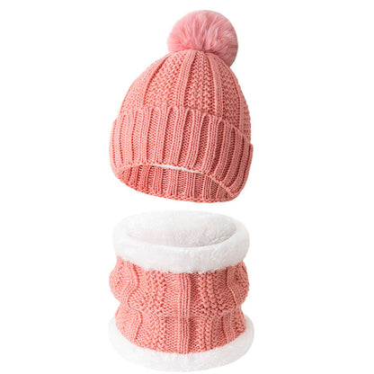 Winter Knitted Warm Gloves, Hat, Scarf Set - Thickened Cozy Design