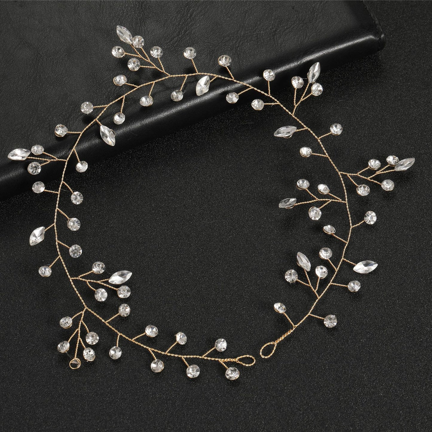 Handmade Glass Crystal Headband for Brides and Weddings