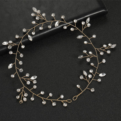 Handmade Glass Crystal Headband for Brides and Weddings
