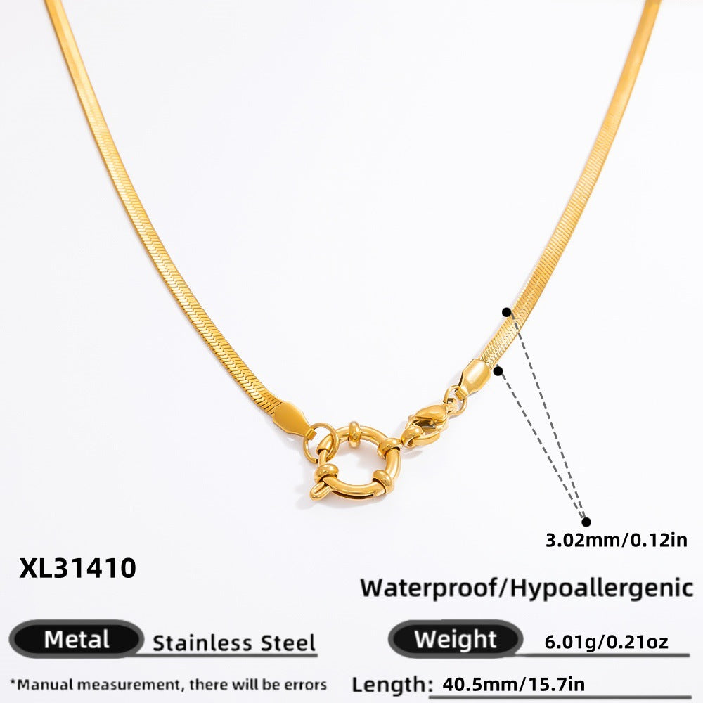 Fashionable DIY Jewelry Pendant Necklace Stainless Steel 18K Gold Plated