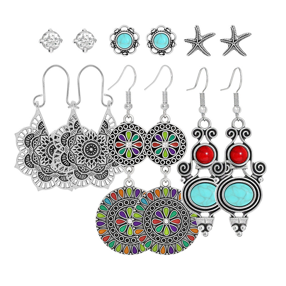Bohemian Vintage Hollow Circle Earrings for Women