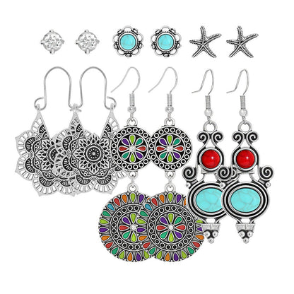 Bohemian Vintage Hollow Circle Earrings for Women