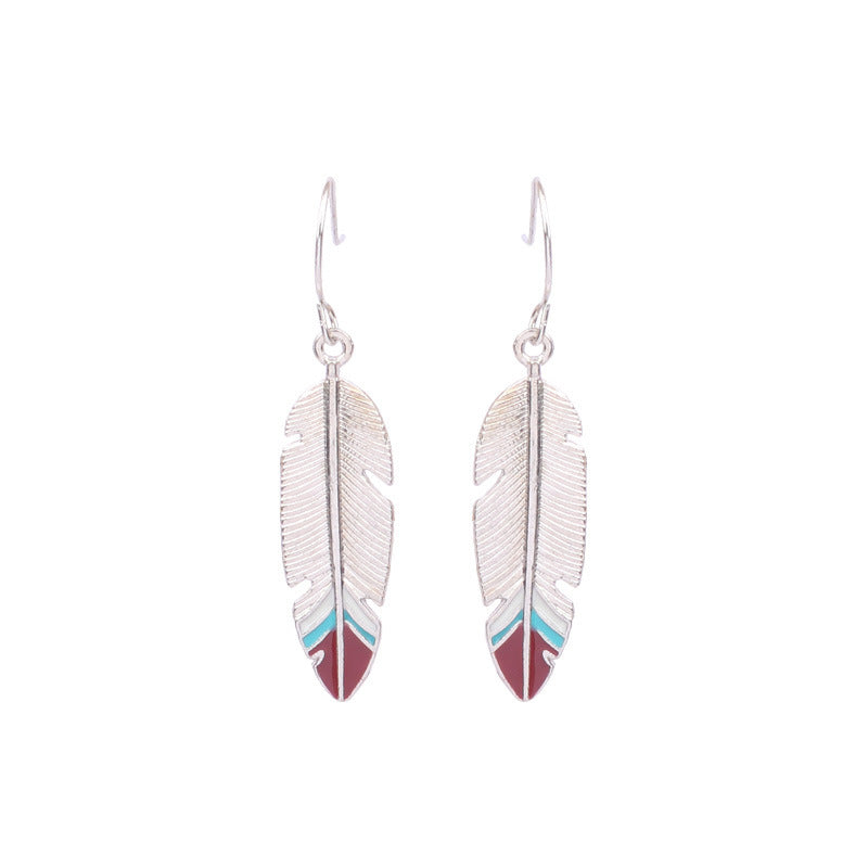 Colorful Geometric Drop Oil Dangle Earrings for Women