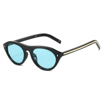 Cat Eye Oval Sunglasses Trendy UV400 Protection