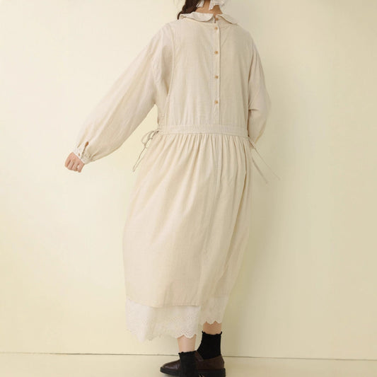 Sweet Aesthetic Sleeveless Embroidered Dress