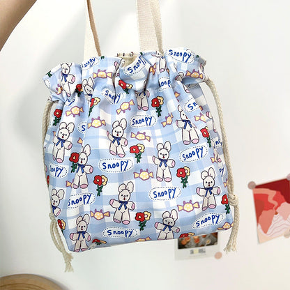 Trendy Waterproof Lunch Bag with Drawstring Closure