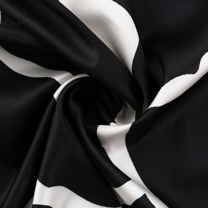 Satin Feel Sleepwear Women's Robe with V-Neck for Home